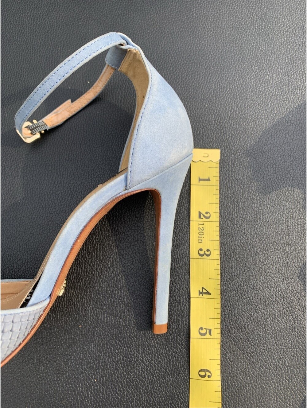 Schultz Light Blue Heels Sandals Pumps Pointed Toe Sz 8.5 - Picture 10 of 10